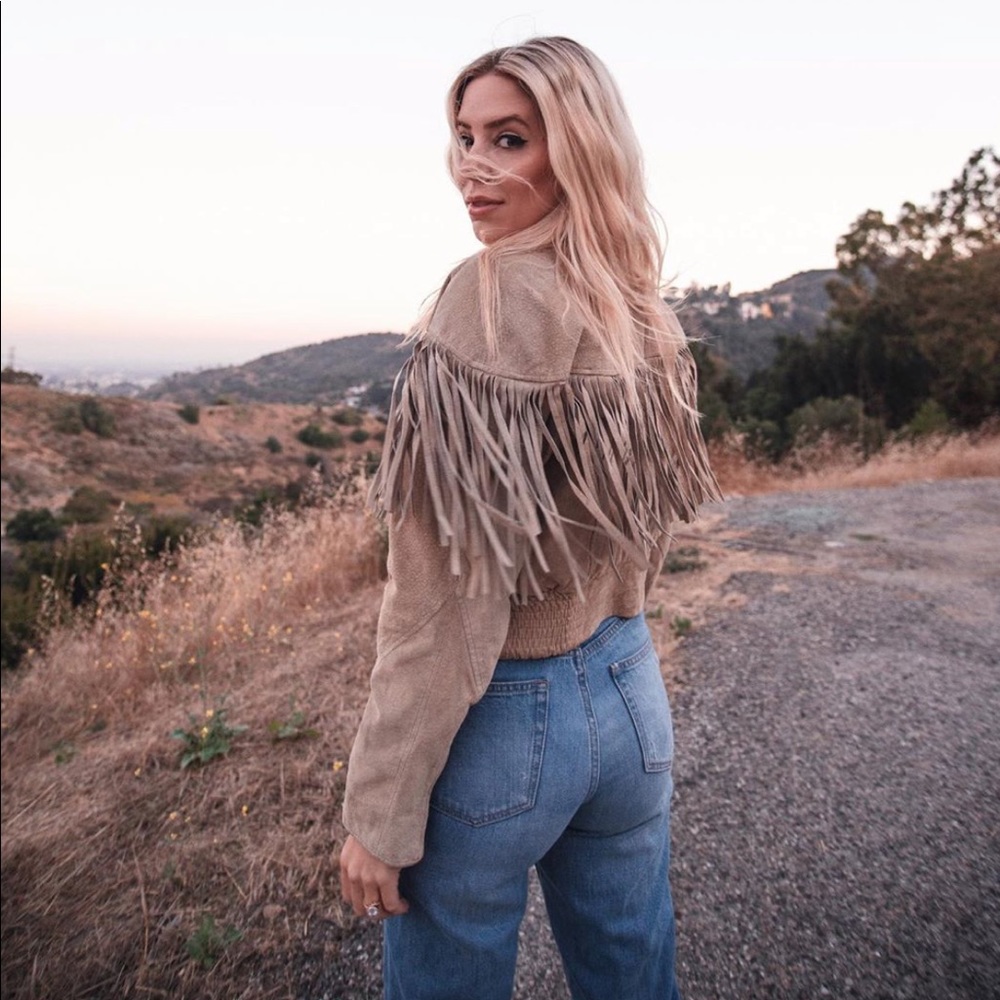 Vintage Fringe Leather Jacket